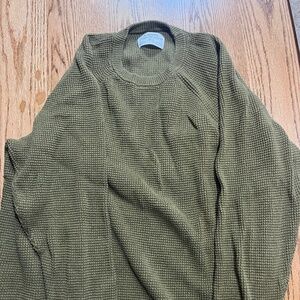Olive Green REI crewneck relaxed fit sweater